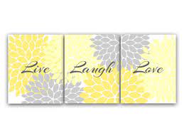 Canvas And Prints Home Decor Wall Art Live Laugh Love Yellow Etsy In 2021 Grey Wall Decor Yellow Wall Decor Yellow Wall Art