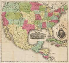 Map Of The United States In 1851 United States Map Map Vintage Wall Art