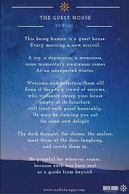Welcome Every Emotion With Open Arms Bringing Back Becca Rumi Poem Compassion Poems Rumi Love Quotes