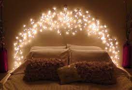 Whimsical Headboard Ideas Without The Actual Headboard Bedroom Decor Lights Pretty Bedroom Decor Headboard With Lights