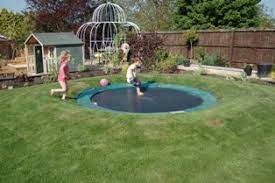 how to create a sunken trampoline