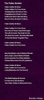 The Fallen Soldier Poem By Branden Hidalgo Poem Hunter Soldier Poem Soldier Quotes Fallen Soldiers Quotes