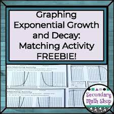 Algebra Exponential Growth And Decay Graphs Matching Equation To Graph Activitythis Is A Two Page Matching Acti Secondary Math Exponential Exponential Growth