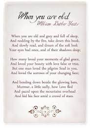 When You Are Old By William Butler Yeats Words Poetry Poems