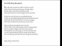 Richard Burton Reads Lie Still Sleep Becalmed By Dylan Thomas Reading Poems Dylan Thomas Poems