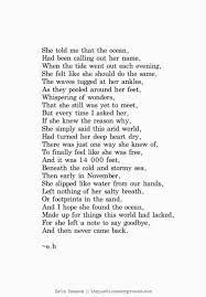 She Told Me That The Ocean Had Been Calling Out Her Name Words Eh Poems Erin Hanson Poems