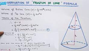How To Derive The Formula To Obtain The Volume Of The Frustum Of A Cone Nursing Student Tips Nerd Jokes Celebration Quotes