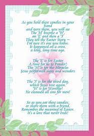 Printable Easter Candy Poem Easter Poems Easter Story Easter Speeches