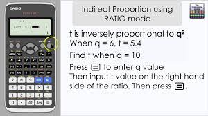 Indirect Proportion Inverse Proportion Using Ratio Mode On The Classwiz Calculator Fx 991ex Prefixes Scientific Calculators Graphing Calculator