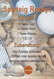 Salzteig Rezept Und Bastelideen Fur Kinder Diy Projekt Nurrosa Com In 2020 Salzteig Rezept Salzteig Basteln Bastelideen
