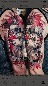 Tattoo In Trash Polka Style First Class Tattoo New York City Usa