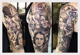 Half Sleeve Tattoo Ideas For Family Tattoo S Imagine Tribute Tattoos Portrait Tattoo Sleeve Half Sleeve Tattoos Designs