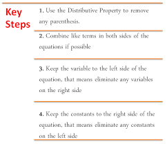 Key Steps How To Solve Multistep Equations Solving Multi Step Equations Multi Step Equations Equations