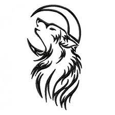 Drawing On Creativity Drawing On Demand Wolf And Moon Tattoo Tribal Wolf Tattoo Simple Wolf Tattoo