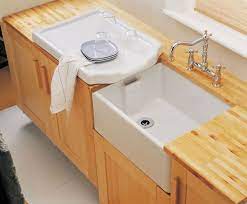 white belfast sink draining board