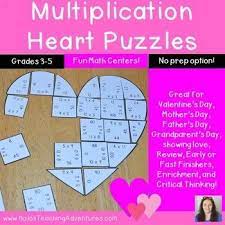Paper Or Virtual Valentine S Day Craft Valentine S Day Math Activities Google Multiplication Math Valentines Multiplication Math Centers