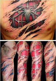 Spiderman Rip Tattoo Geek Tattoo Weird Tattoos Spiderman Tattoo