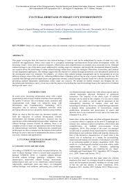 Pdf Cultural Heritage In Smart City Environments