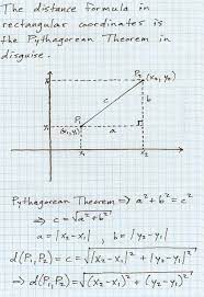 The Distance Formula In Rectangular Cartesian Coordinates Is The Pythagorean Theorem In Disguise A L Distance Formula Geometry Formulas Pythagorean Theorem