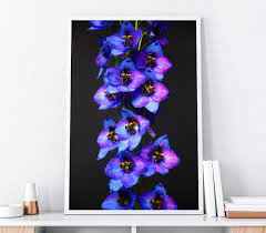 Delphinium Instant Download Print Purple Flowers Printable Etsy Flower Printable Floral Kids Room Decor Purple Flowers