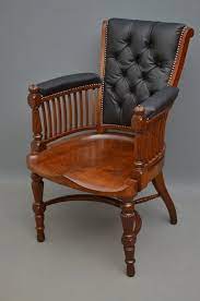 Late Victorian Office Chair Mahogany Desk Chair Antiques Atlas