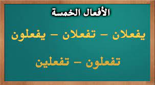 الأفعال الخمسة في اللغة العربية بحث شامل مع الأمثلة
