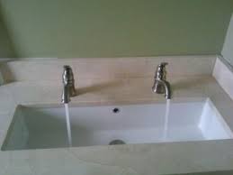 trough sink with dual faucets