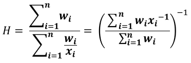 Harmonic Mean Calculator