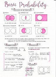 Math Studyblr Basic Probability Revision Of Set Notation Study Notes Math Notes Studying Math