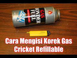 Cara Mengisi Korek Gas Cricket Refillable Youtube