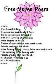 Here Is An Example Of A Free Verse Poem Alice Wrote One Like This One Free Verse Poetry Free Verse Poems Free Verse Poetry Examples