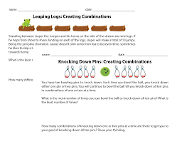 Building Number Sense Creating Combinations Knocking Down Pins Leaping Logs Number Sense Building Number Sense Knock Knock