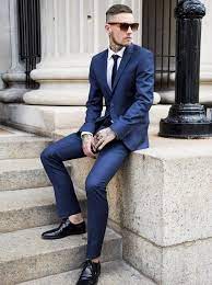 Institchu's navy suits are custom tailored and guaranteed to fit. Pin On Clothes Men S Fashion