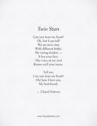 Twin Stars Beautiful Words Love And Friendship Poem Poems Poetry By Poet And Friendship Poems Friend Poems Poetry Friendship