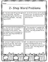 2 Step Word Problems Free Christmas Math For 2nd Grade Math Word Problems Math Words Word Problems 3rd Grade