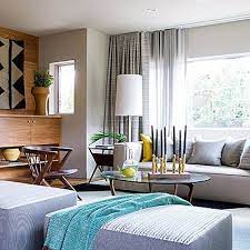 20 Smart Ideas From A Stunning Mid Century Remodel Window Treatments Living Room Curtains Living Room Modern Mid Century Modern Living Room