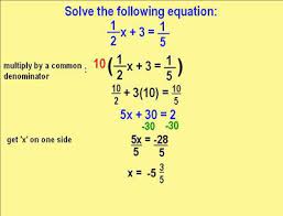 In This Page We Are Going To Discuss About Equations With Fractional Coefficients Concept In Algebra While Evaluating Solving Equations Maths Algebra Algebra