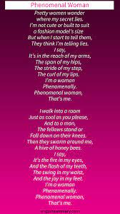 Phenomenal Woman Poem Phenomenal Woman Phenomenal Woman Maya Angelou Maya Angelou Poems