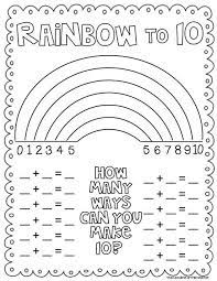 Rainbow To 10 Math Lessons Homeschool Math First Grade Math