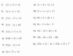 Distributive Property With Variables Worksheet Beautiful Solving Equations With Distributive Prop Algebra Worksheets Solving Equations Solving Linear Equations