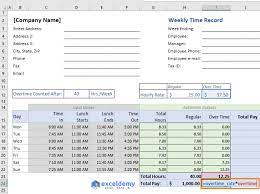 Excel Formula To Calculate Hours Worked And Overtime With Template Excel Formula Microsoft Excel Formulas Excel