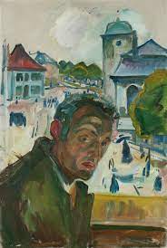 Thunderstruck9 Edvard Munch Norwegian 1863 1944 Self Portrait In Bergen 1916 Oil On Canvas 89 6 X 60 Cm Munch Museet Oslo Edvard Munch Painting Art