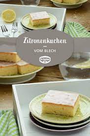 Zitronenkuchen Auf Dem Blech Rezept Zitronen Kuchen Kuchen Zitronenkuchen