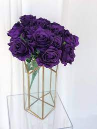 Dark Purple Rose Bush Violet Rose Bush Faux Flowers Mutiple Etsy Purple Roses Dark Purple Roses Terrarium Wedding