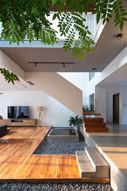 Open Plan Home Design With Connected Family Living Spaces On All Floors House Design Long House Open House Plans