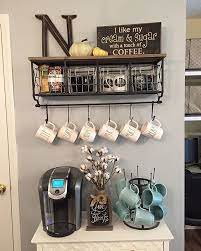 Kitchen Coffee Bar Idea Great Small Coffee Bar Set Up On Kitchen Wall Coffee Bar Home Coffee Bar Station Home Coffee Bar