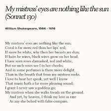 Shakespeare Unconventional Love Poem Love Aesthetics Love Poems Poems