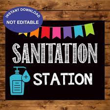 Sanitizing Station Signs Instant Download 8x10 Please Etsy In 2021 Classroom Signs Chalkboard Classroom Chalkboard Classroom Theme