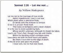 Sonnet 116 Romeo And Juliette Shakespeare Sonnets Sonnet 116 Shakespeare