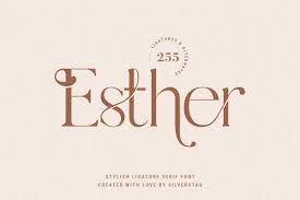 Here at naldzgraphics, we collected the elegant wedding fonts to help you select the best font to use. Esther Stylish Ligature Serif Font Free Script Fonts Serif Fonts Best Free Fonts